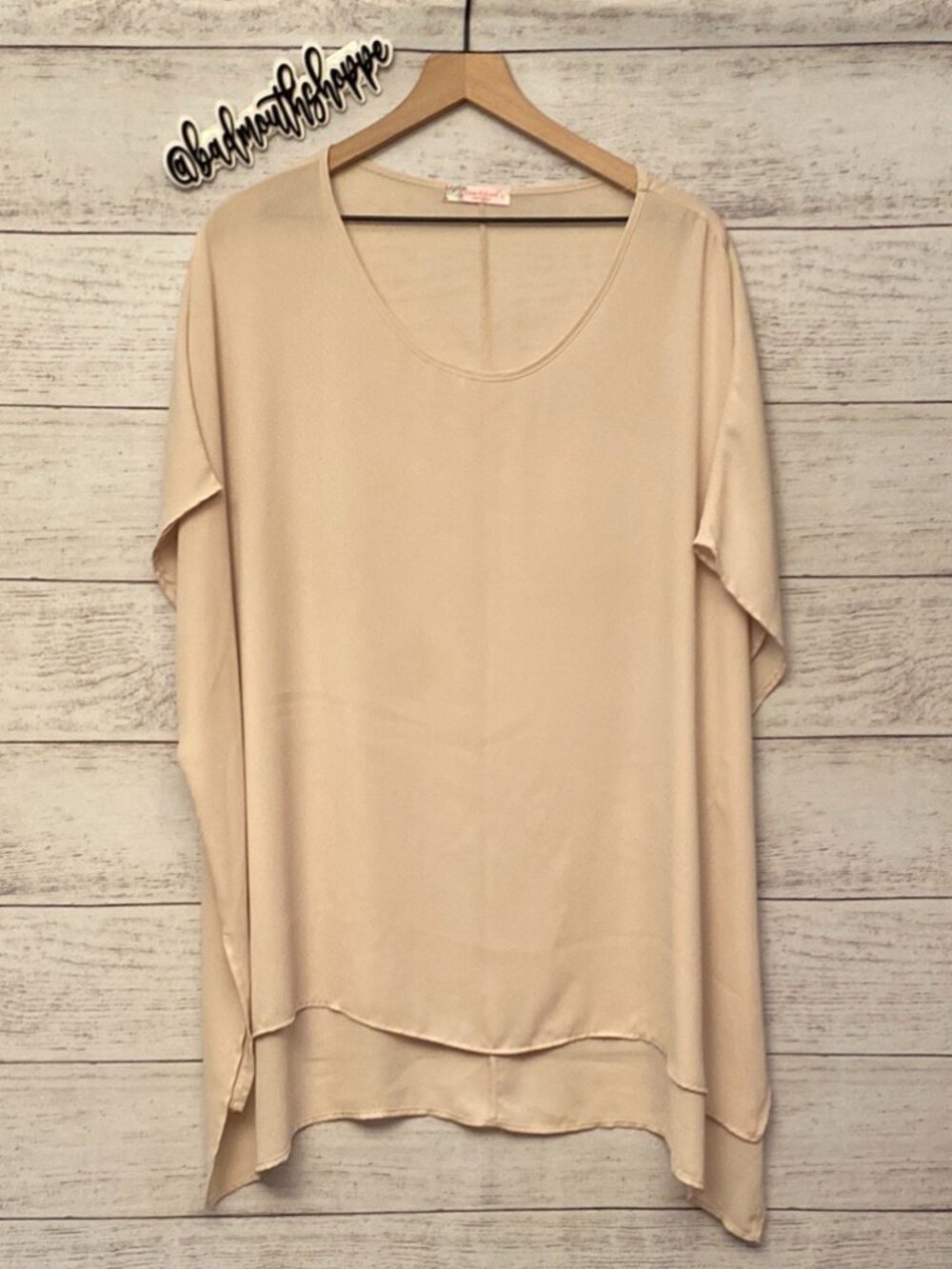 Chris & Carol Boutique Brand Oversize Nude Poncho Coverup Top Size M